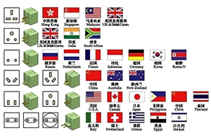 世界各国电压及插头型式一览表